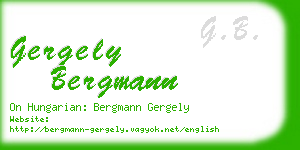 gergely bergmann business card